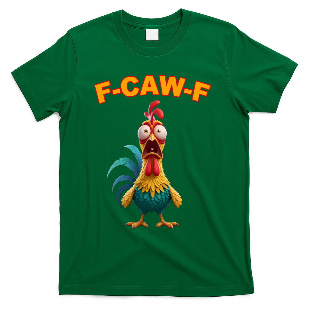 F Caw F Rooster Chicken Funny Humor Meme Joke T-Shirt