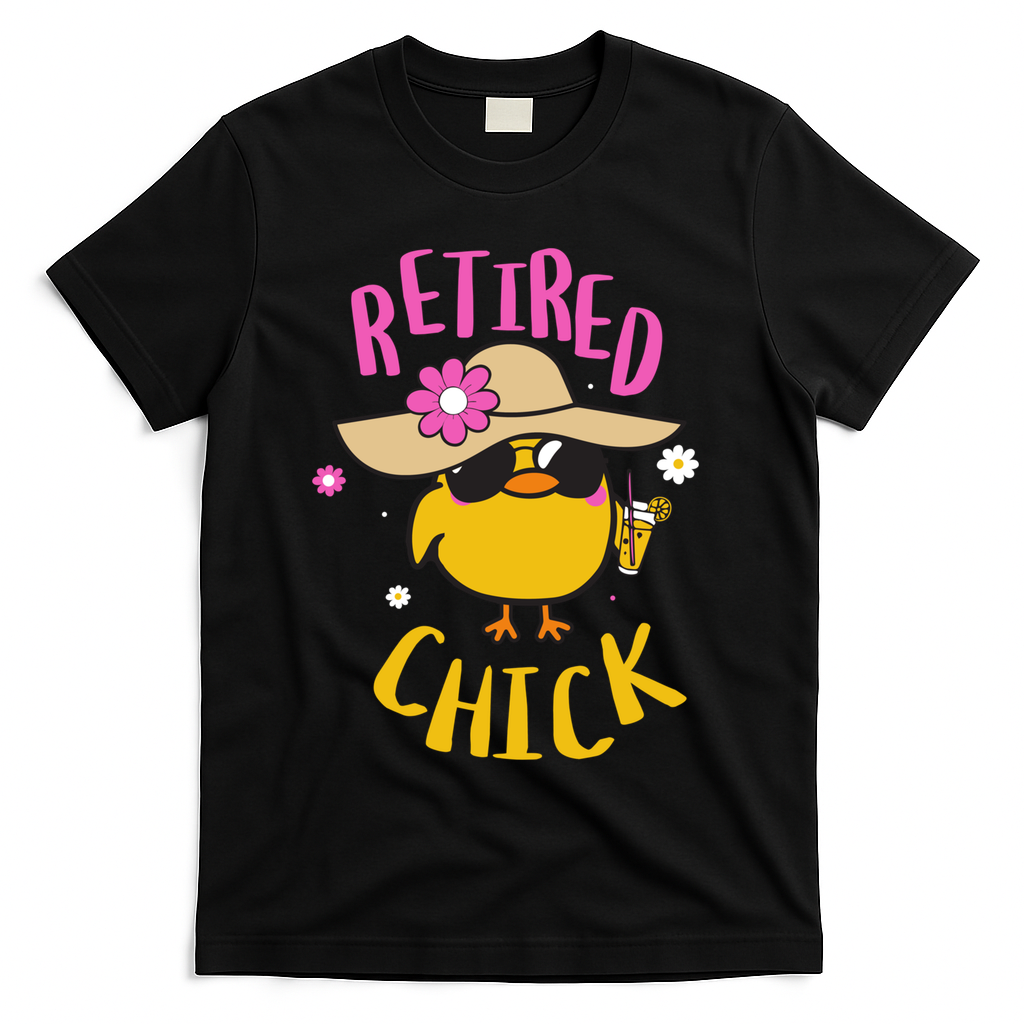 Retired Chick Pension Vacation Pensioner Retirement Chicken Gift T-Shirt