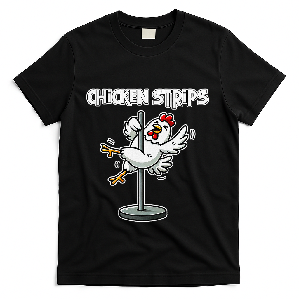 Chicken Strips Pun Funny Sarcastic Life Quotes Jokes Humor T-Shirt