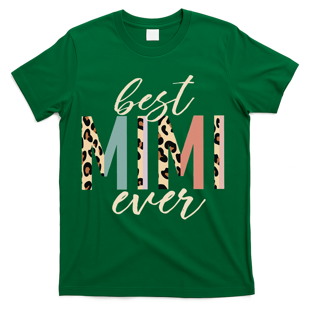 Best Mimi Ever Gifts Leopard Print Mothers Day T-Shirt