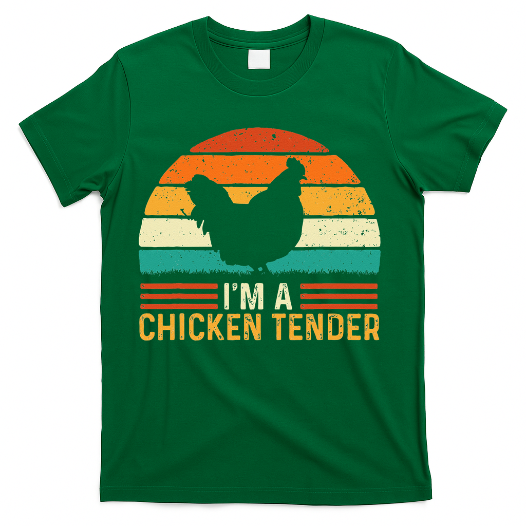 Im A Chicken Tender Retro Vintage Farmer Rancher Chickens T-Shirt