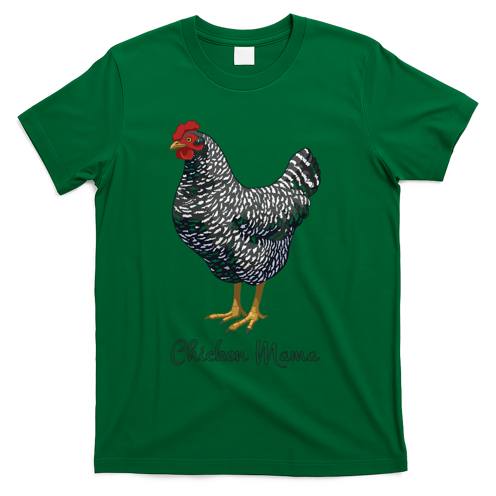 Chicken Mama Black Barred Plymouth Rock Hen Mom Bird Lovers T-Shirt