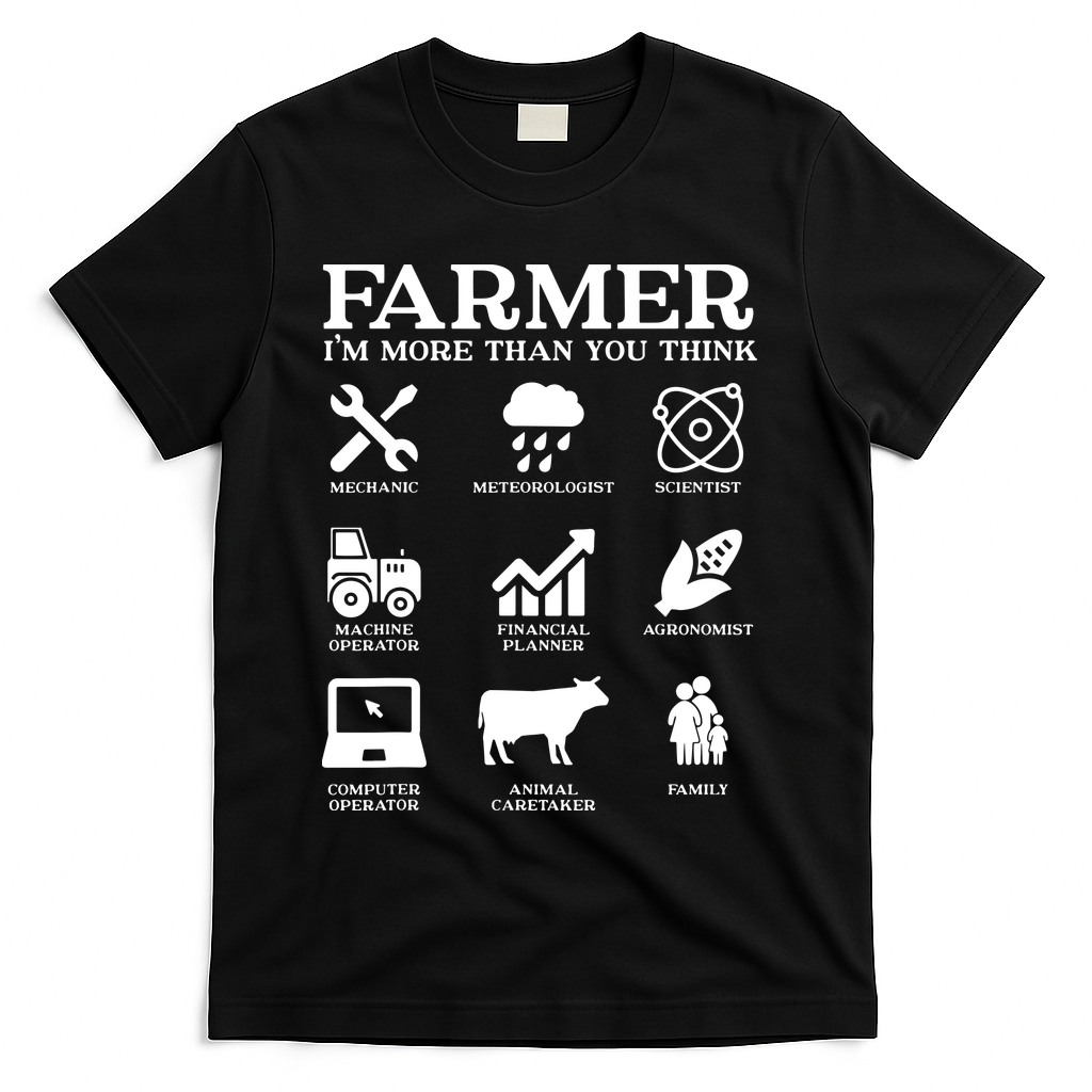 Farmer Gift Idea Farming Agriculture Patriotic Farmer T-Shirt