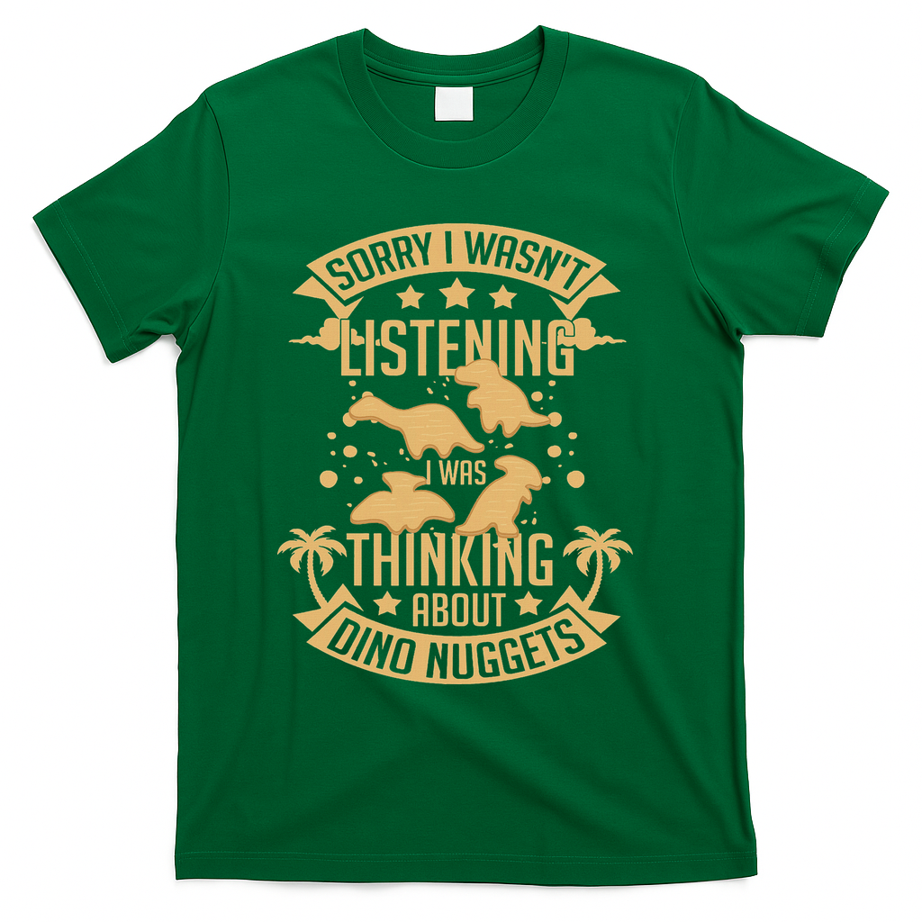 Dino Chicken Nugget Dinosaur Nugs Veggie Funny T-Shirt