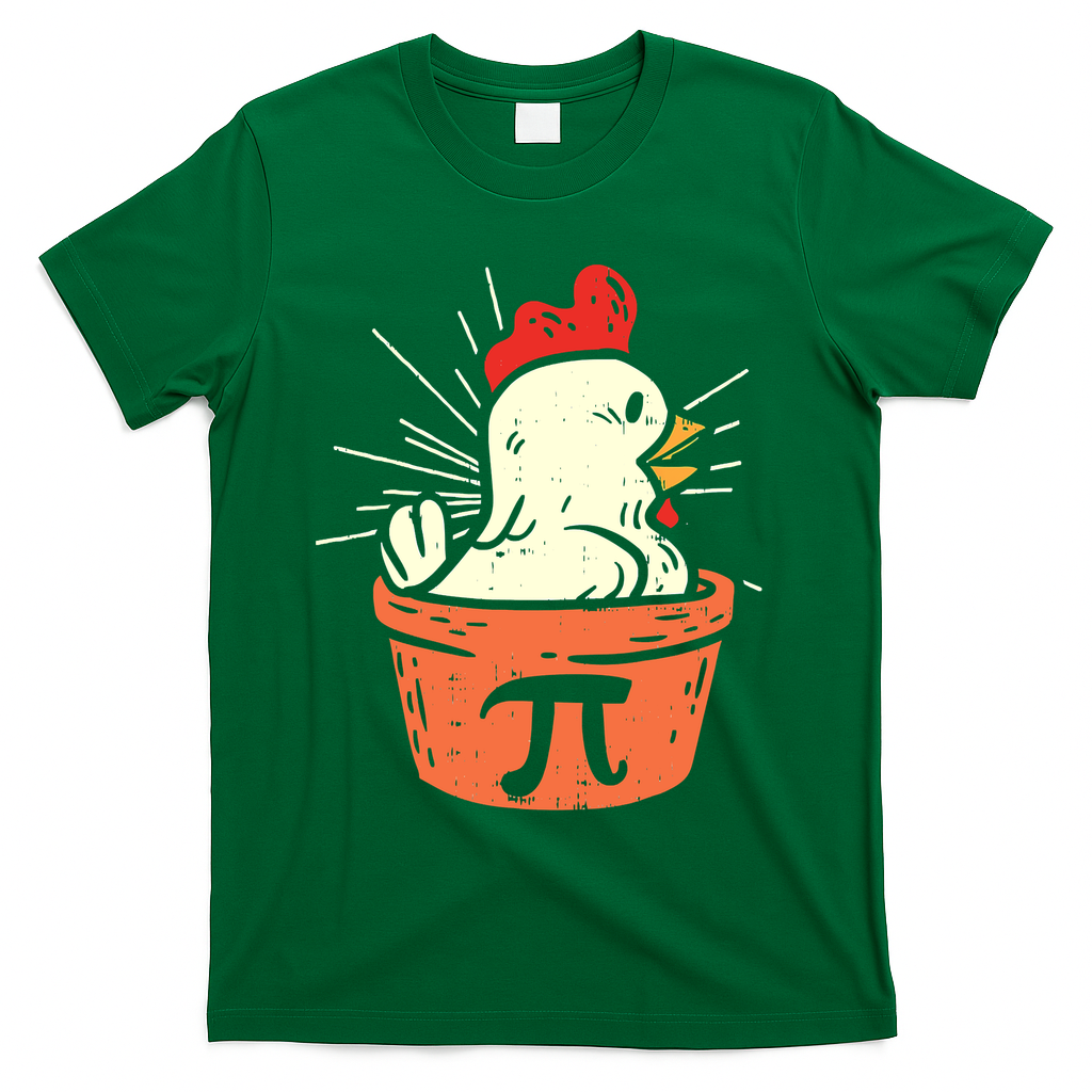 Funny Chicken Pot Pi Day Pie Math Lover Geek 3 14 T-Shirt