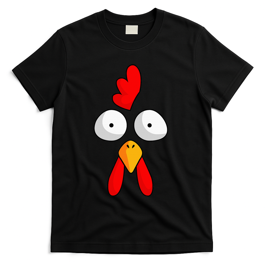 Chicken Face Rooster Halloween Costume Farm Poultry T-Shirt