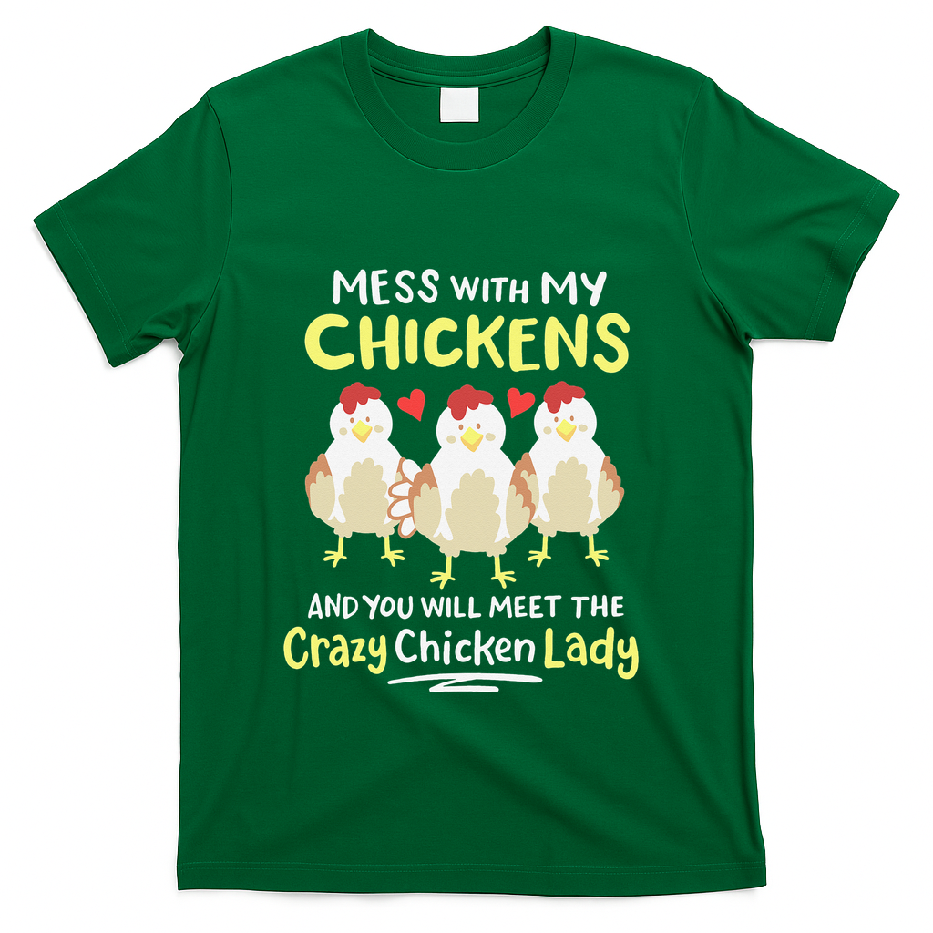 Backyard Crazy Chicken Lady Wo Farmer T-Shirt