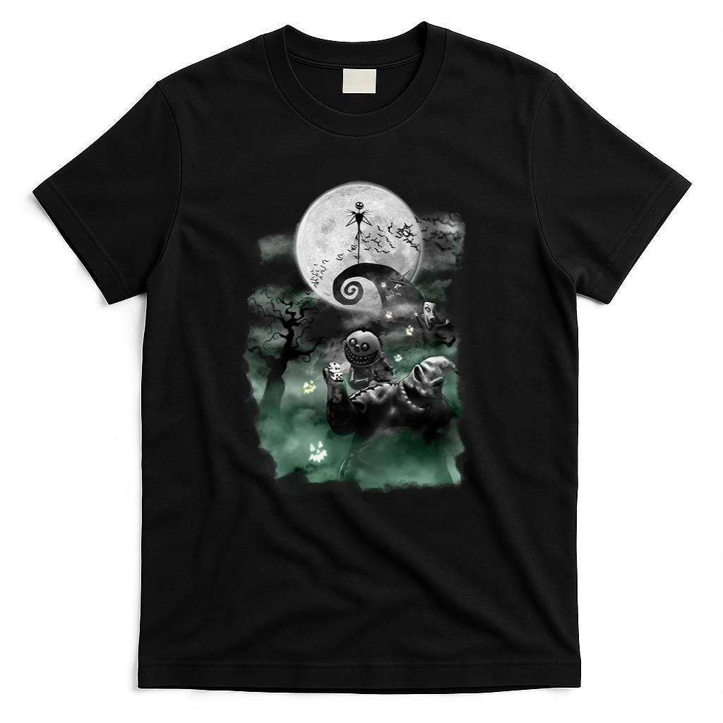 Womens Disney - The Nightmare Before Christmas Haunted Scene V-Neck T-Shirt