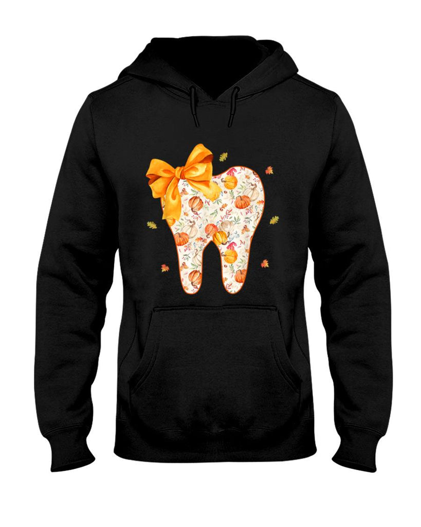 Coquette Bow Fall Tooth Dental Assistant Hygiene Oral RDH T-Shirt