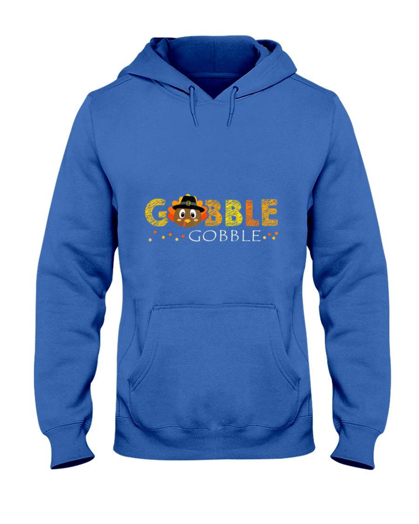 Cute Gobble Gobble Turkey Pilgrim Little Boys Thanksgiving T-Shirt