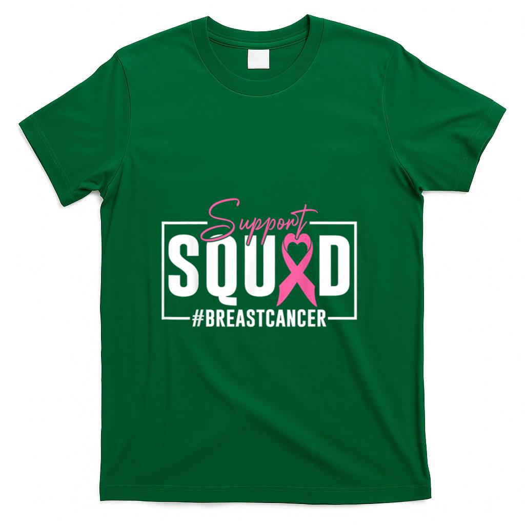 Support Squad Breast Cancer Awareness Pink Ribbon T-Shirt