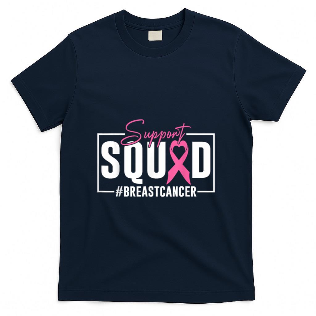 Support Squad Breast Cancer Awareness Pink Ribbon T-Shirt