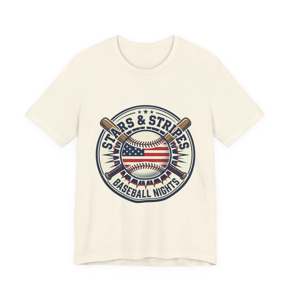 Stars & Stripes Baseball Tee | Patriotic Baseball Shirt, Vintage Red White Blue