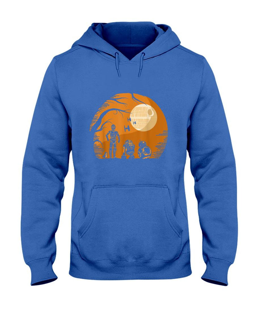Halloween Shirt - Star Wars Droids Halloween Orange Hue Death Star Portrait T-Shirt