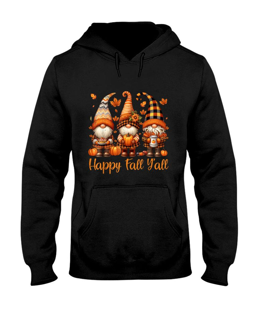 Happy Fall Yall Gnome Pumpkin Autumn Thanksgiving Men Women T-Shirt