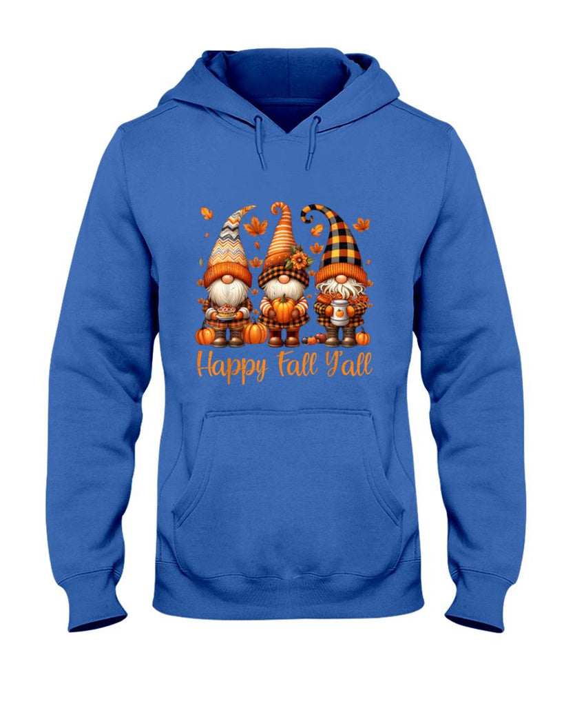 Happy Fall Yall Gnome Pumpkin Autumn Thanksgiving Men Women T-Shirt