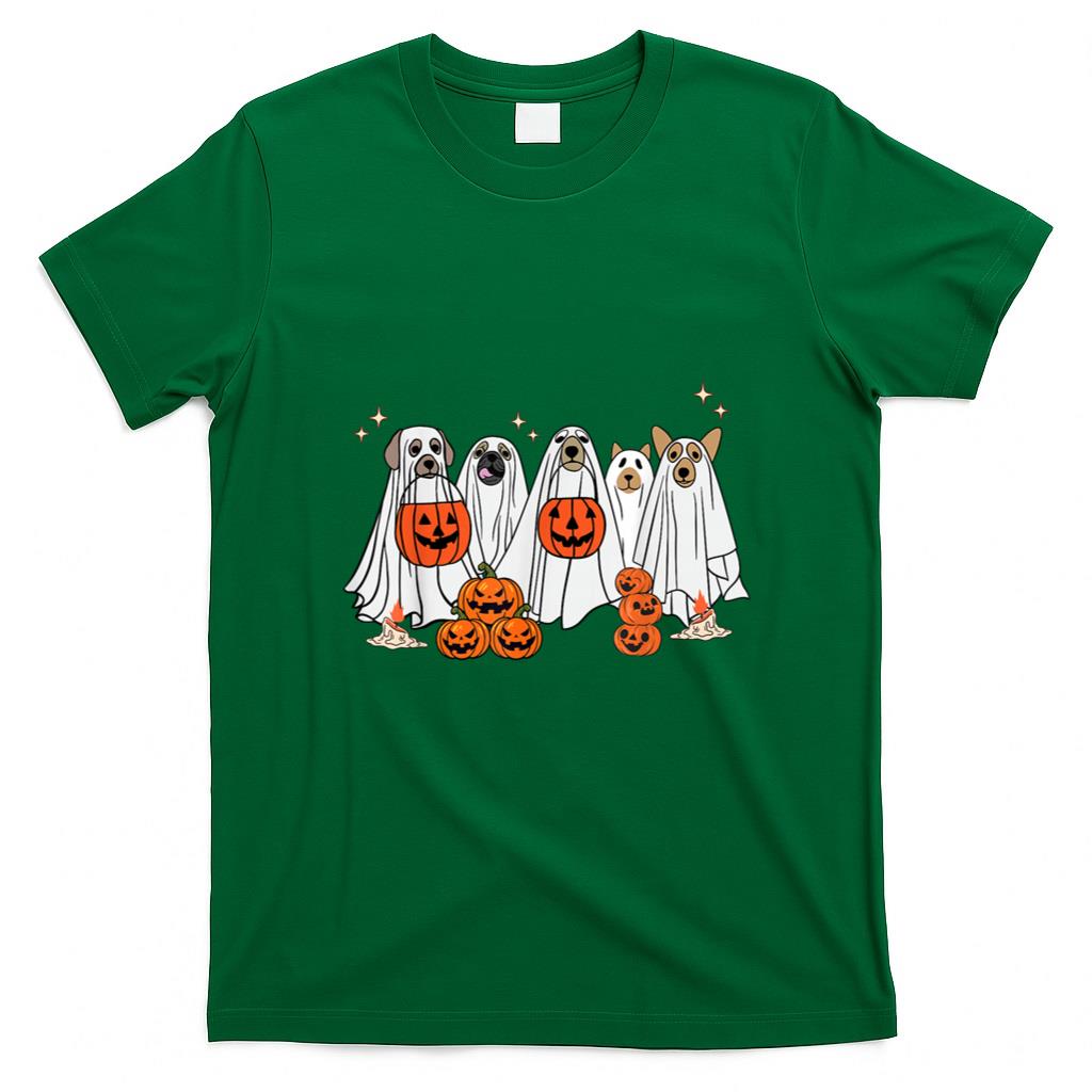 Halloween Shirt - Dog Ghost Cute Dog Dressed As Ghost Funny Halloween Dog T-Shirt