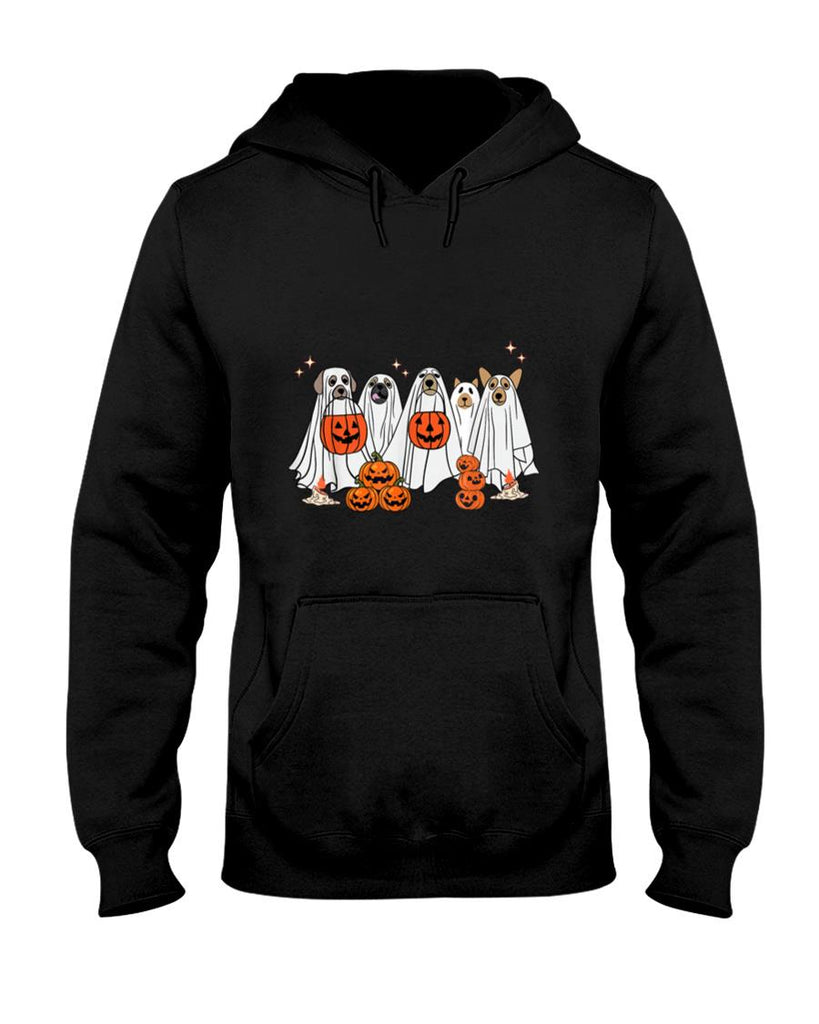Halloween Shirt - Dog Ghost Cute Dog Dressed As Ghost Funny Halloween Dog T-Shirt