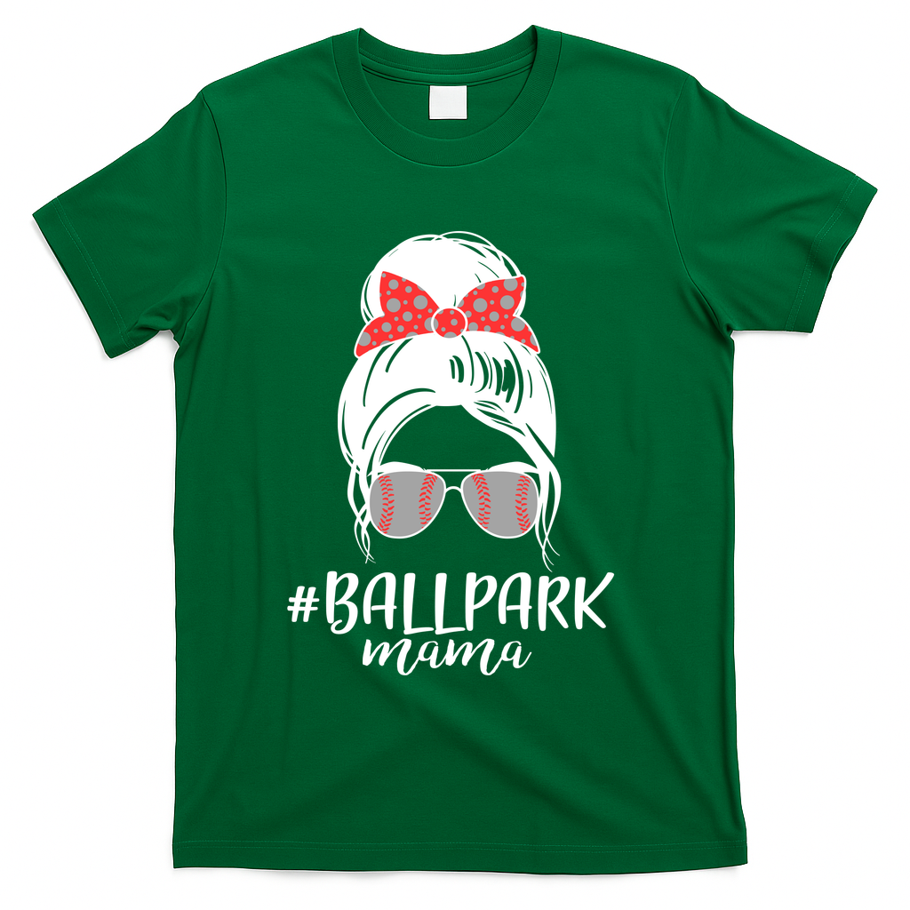 Cute Baseball Ballpark Mama  T-Shirt