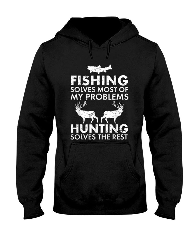 Funny Fishing And Hunting Gift Christmas Humor Hunter Cool T-Shirt