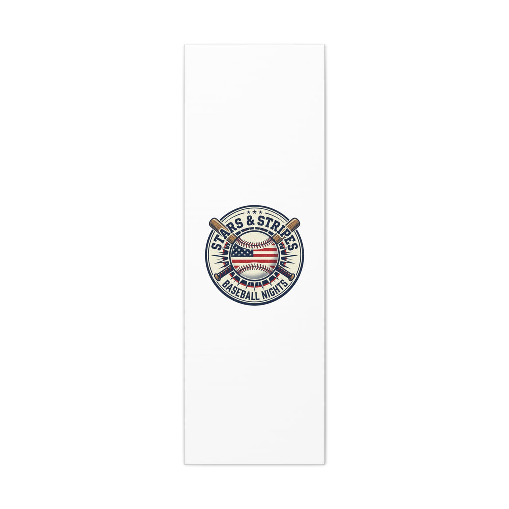 Stars & Stripes Baseball Nights Canvas | Patriotic Baseball Wall Art