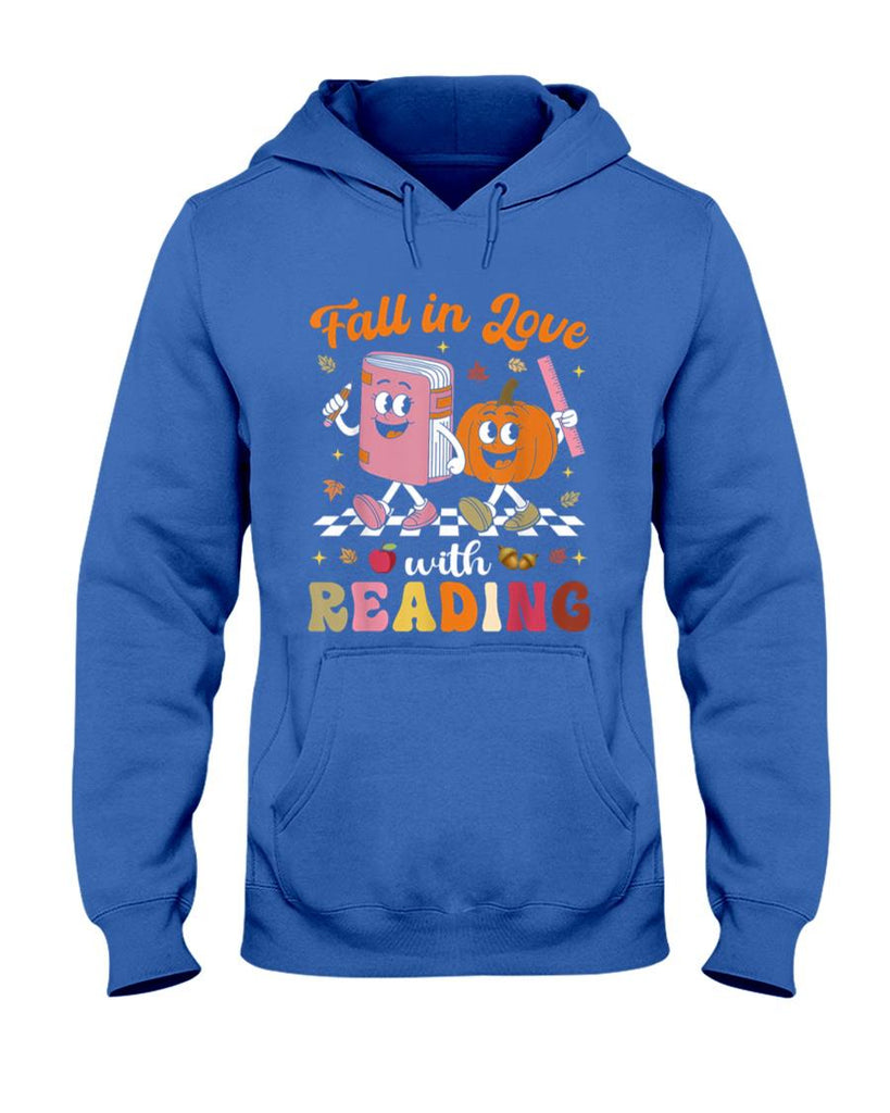 Retro Fall in Love with Learning Pumpkin Autumn Teacher T-Shirt