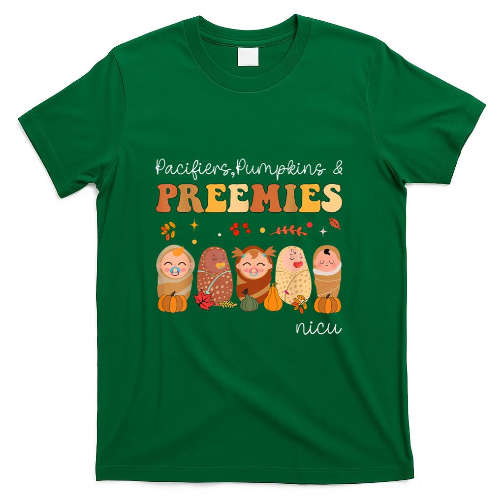 Pacifiers Pumpkins Preemies Neonatal Nicu Nurse Halloween T-Shirt