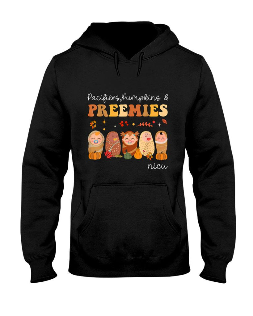 Pacifiers Pumpkins Preemies Neonatal Nicu Nurse Halloween T-Shirt
