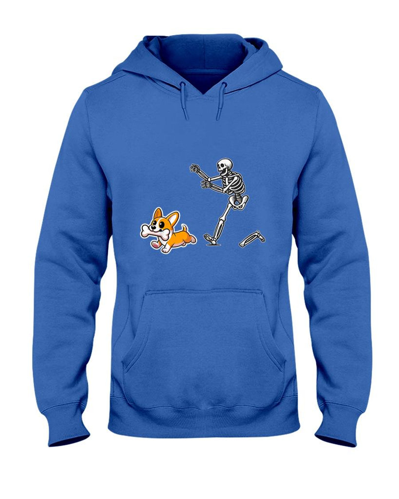 Pet Mom Halloween Shirt - Funny Skeleton Chasing Corgi Halloween Dog Mom Pet Lover T-Shirt_2