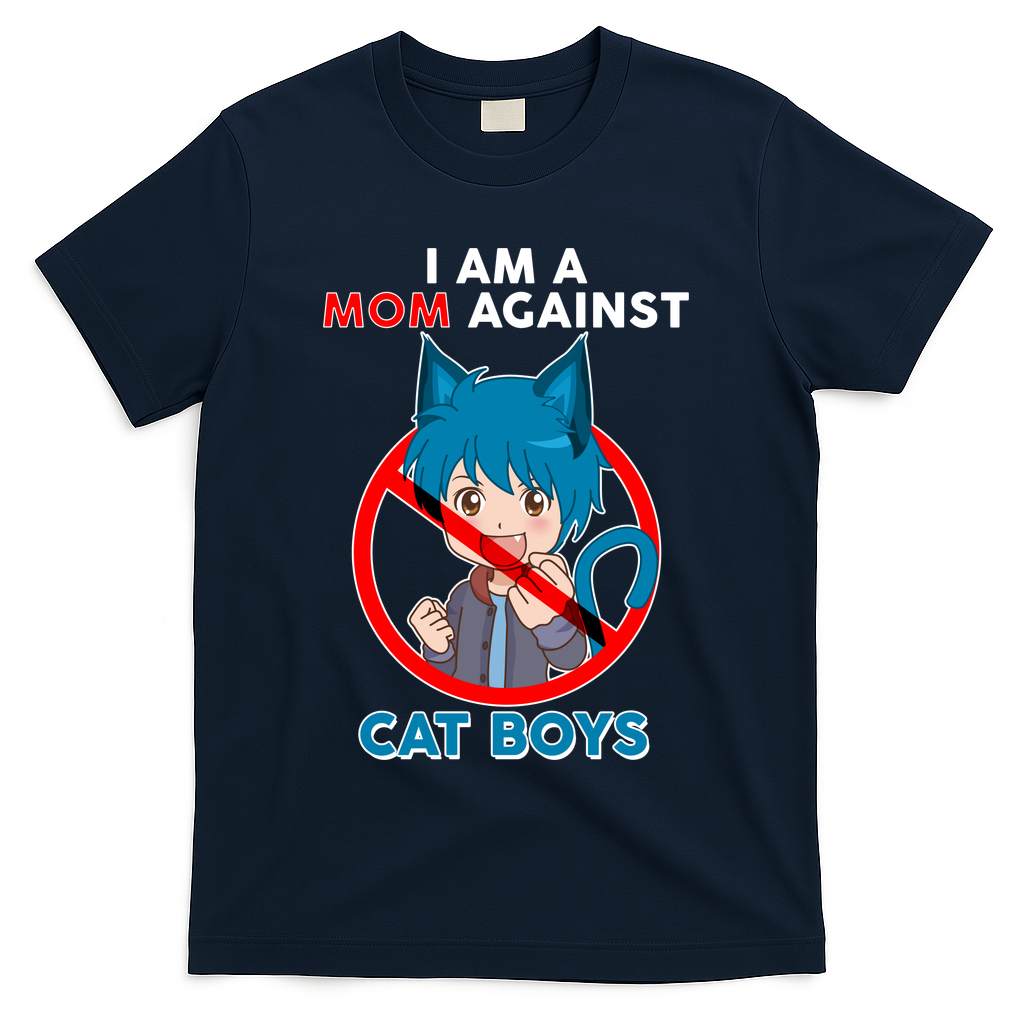 I'm A Mom Against Cat Boys Anime Cat Boys T-Shirt