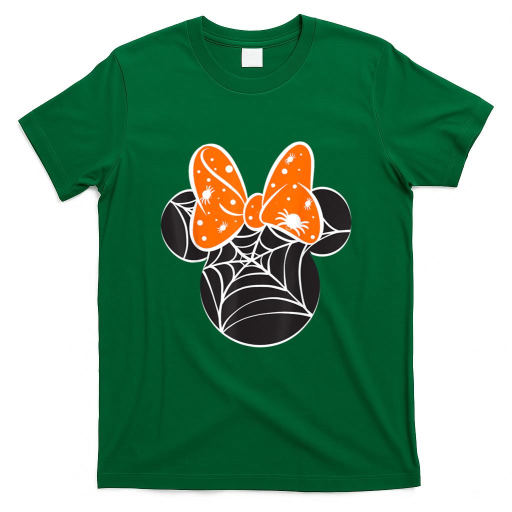 Halloween Shirt - Disney Mickey & Friends Halloween Minnie Spider Web Logo T-Shirt