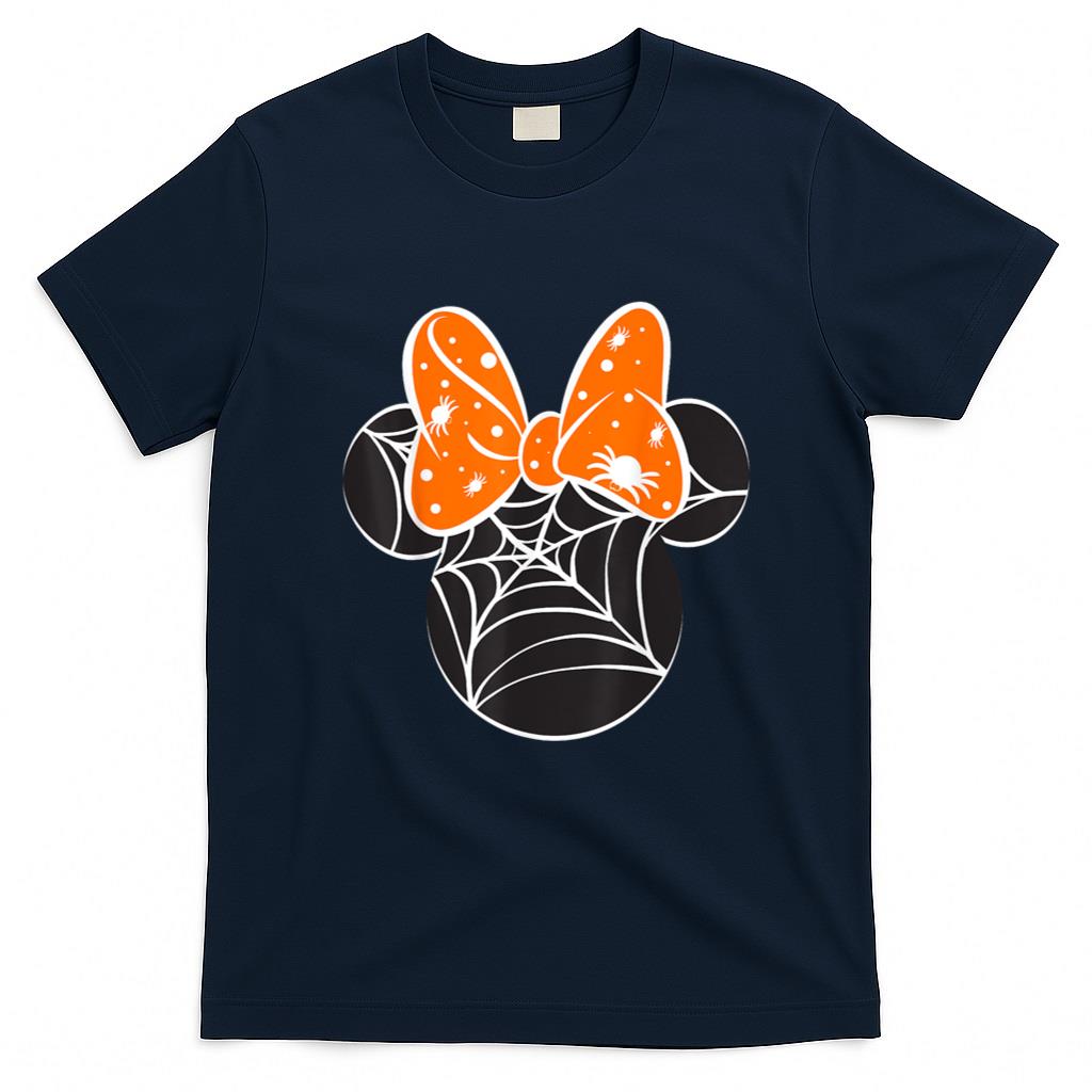 Halloween Shirt - Disney Mickey & Friends Halloween Minnie Spider Web Logo T-Shirt