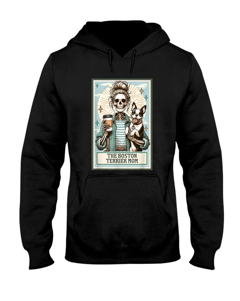 Pet Mom Halloween Shirt - The Boston Terrier Mom Skeleton Gift Spooky Season Halloween T-Shirt