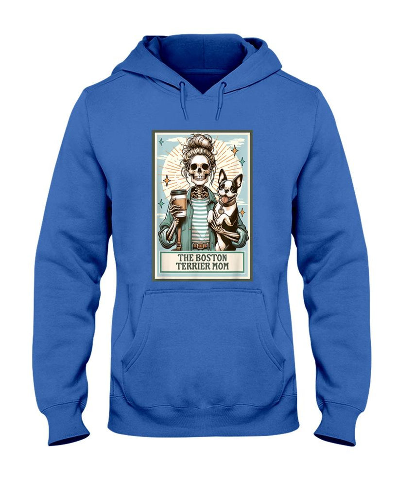 Pet Mom Halloween Shirt - The Boston Terrier Mom Skeleton Gift Spooky Season Halloween T-Shirt
