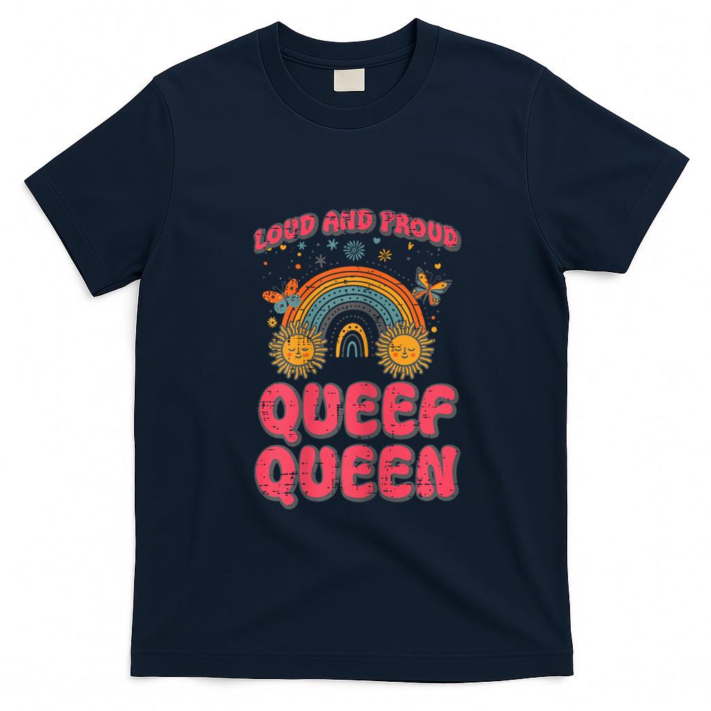 Funny Tees - Inappropriate Proud Queen Rainbow Adult Humor Gag Joke Women T-Shirt