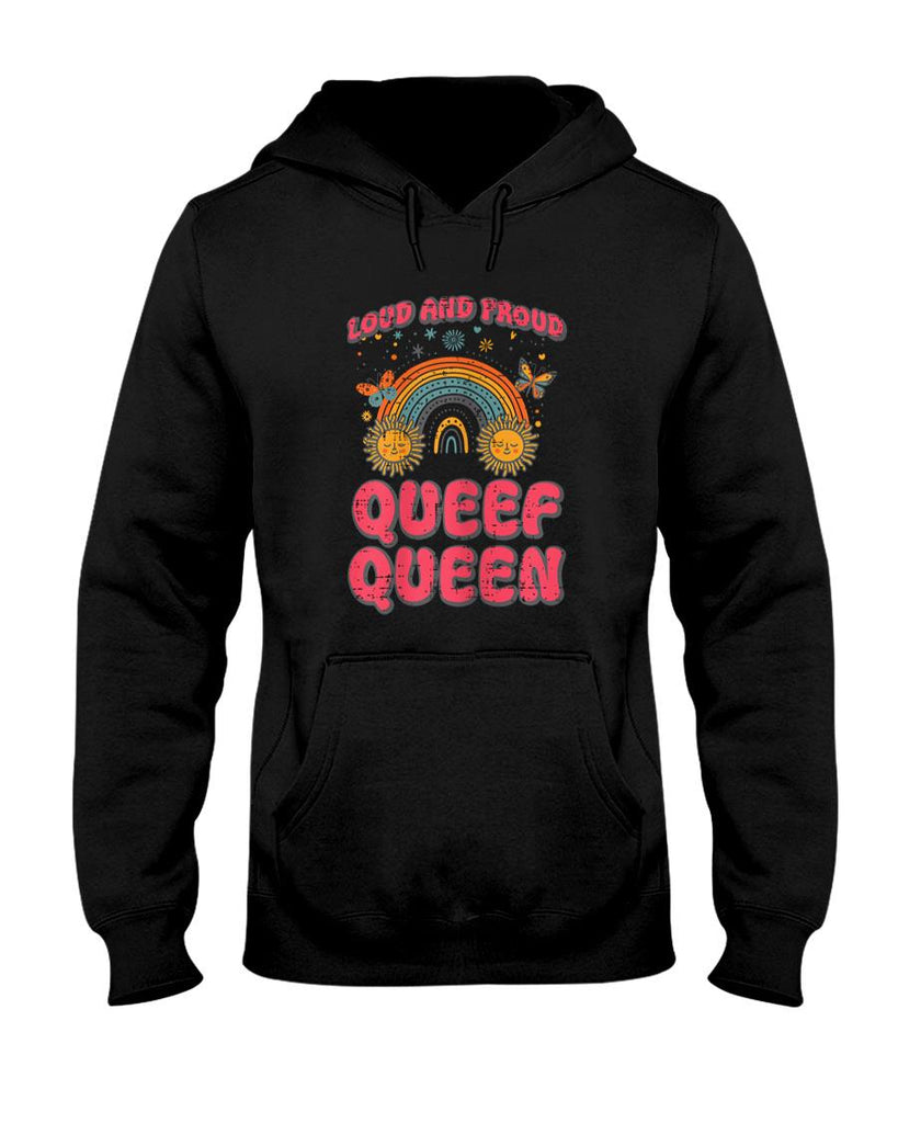 Funny Tees - Inappropriate Proud Queen Rainbow Adult Humor Gag Joke Women T-Shirt
