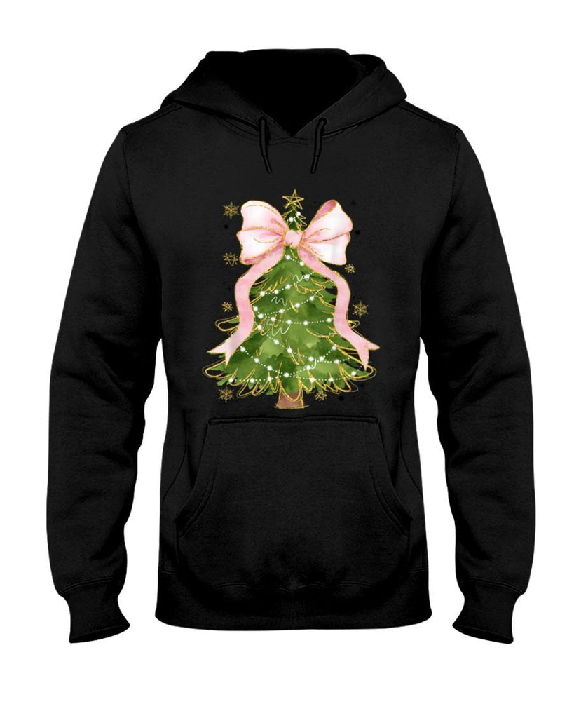 Coquette Bow Christmas Tree Xmas Holiday Girly Outfit Women T-Shirt
