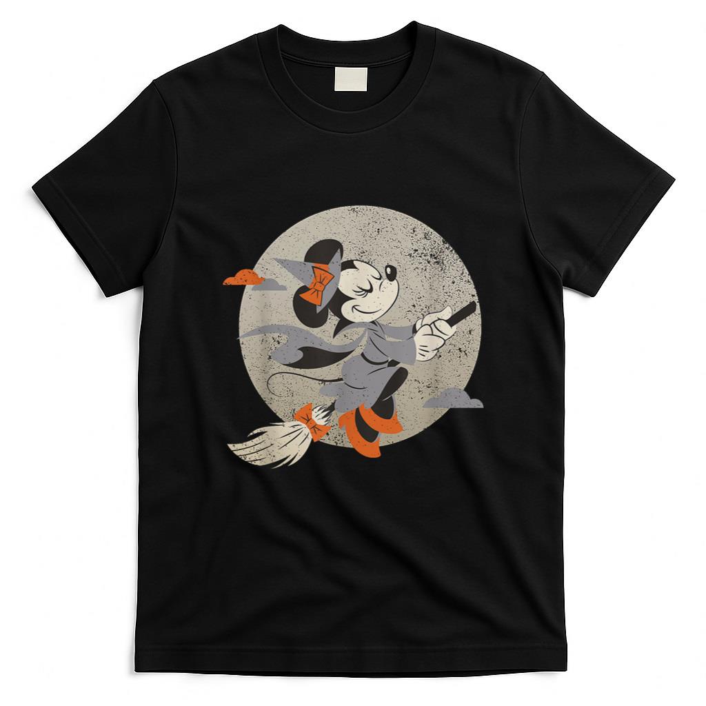 Halloween Shirt - Disney Minnie Mouse Flying Witch Costume Halloween T-Shirt