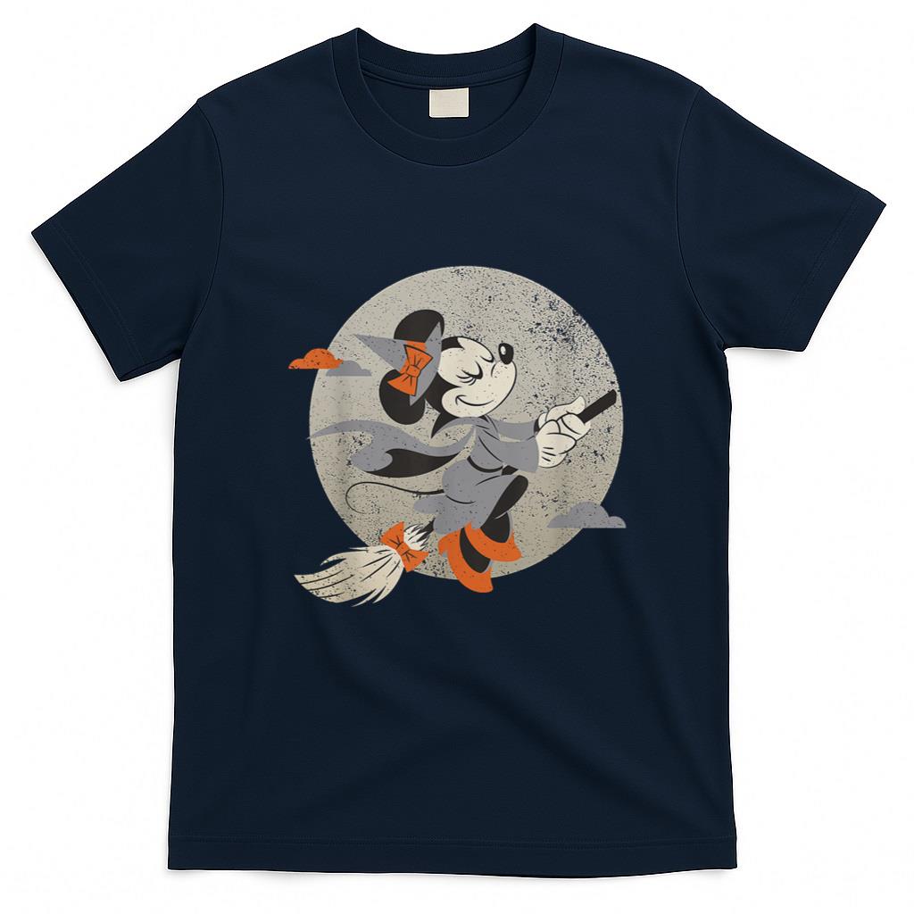 Halloween Shirt - Disney Minnie Mouse Flying Witch Costume Halloween T-Shirt