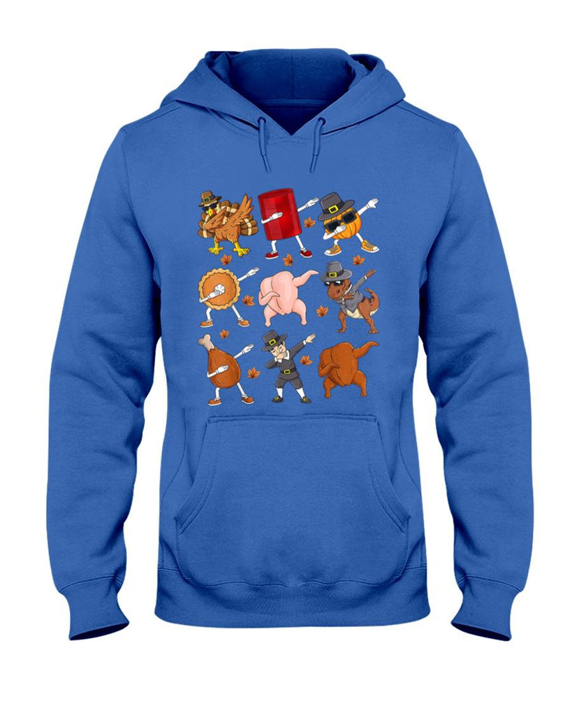 Dabbing Turkey T Rex Pilgrim Thanksgiving Boys Kid Funny Dab T-Shirt