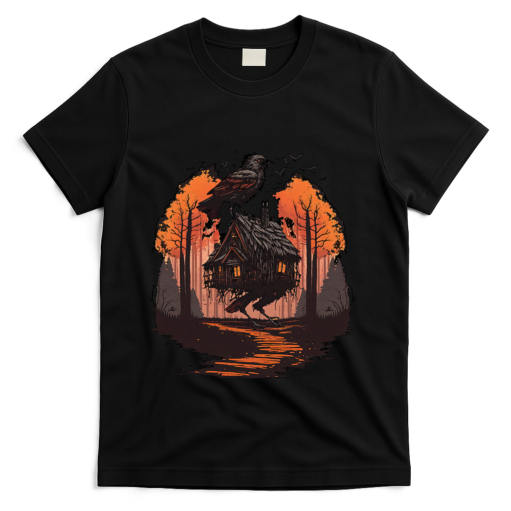 Walking House On Chicken Legs Slavic Folklore Baba Yaga T-Shirt