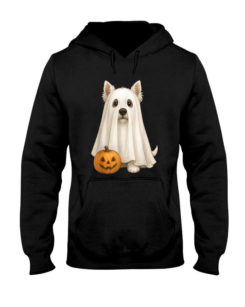 Pet Mom Halloween Shirt - Cute Westie Dog Ghost Pumpkin Halloween Pet Animal Lover T-Shirt