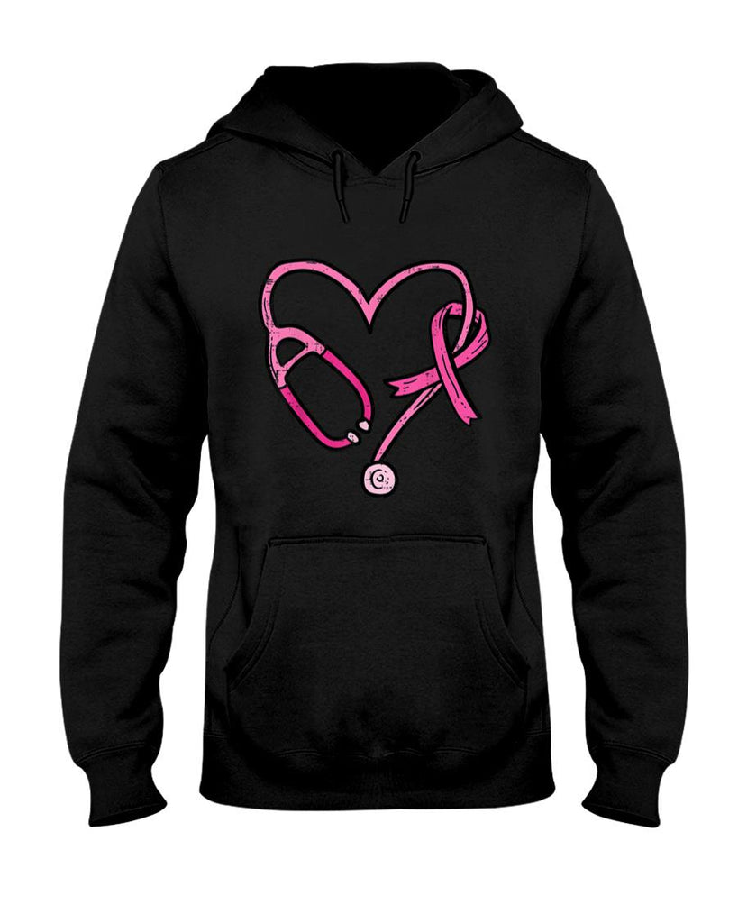Pink Stethoscope Nurse Medical Breast Cancer Awareness Women T-Shirt