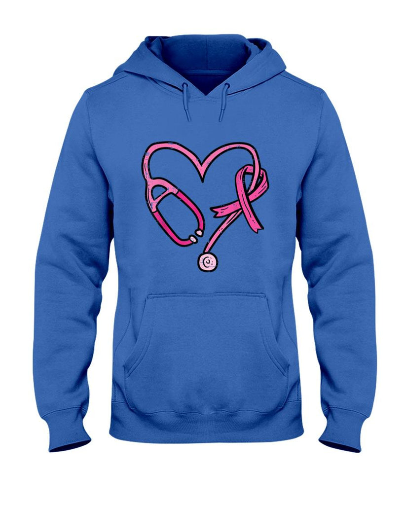 Pink Stethoscope Nurse Medical Breast Cancer Awareness Women T-Shirt