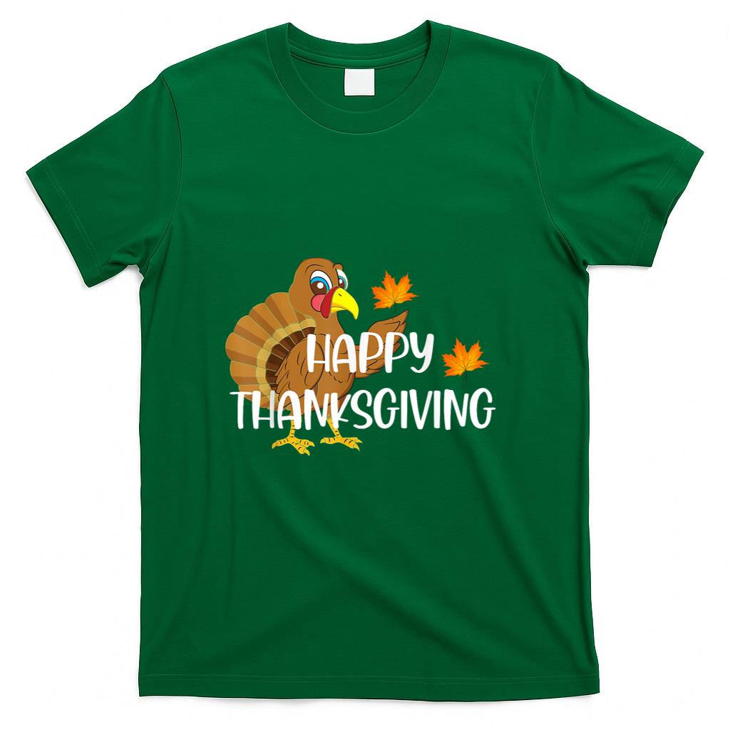 Happy Thanksgiving Turkey Funny Fall Holiday Season T-Shirt