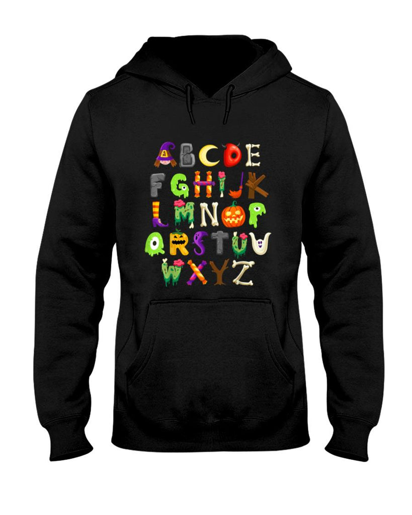 Halloween Shirt - ABCs Learning Kindergarten Teacher Funny Halloween Alphabet T-Shirt