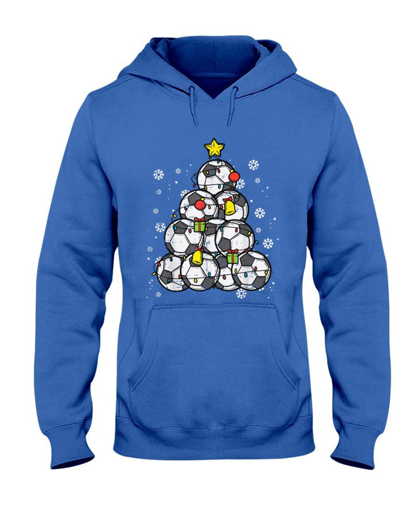Soccer Christmas Tree Xmas Player Boys Girls Men Women Kids T-Shirt