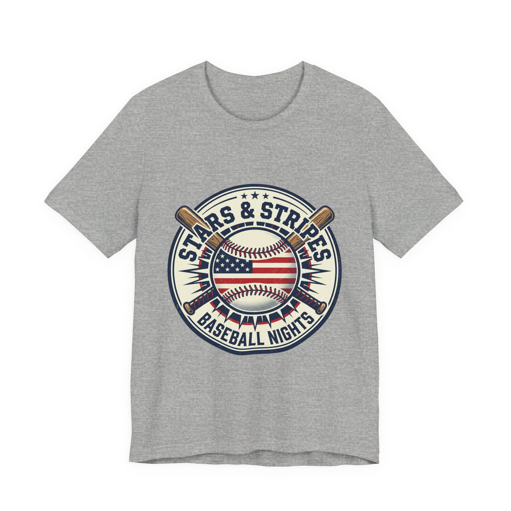 Stars & Stripes Baseball Tee | Patriotic Baseball Shirt, Vintage Red White Blue
