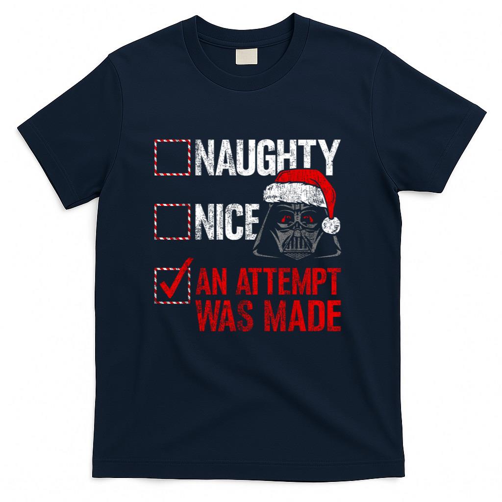 Star Wars Christmas Darth Vader Naughty or Nice Checklist T-Shirt