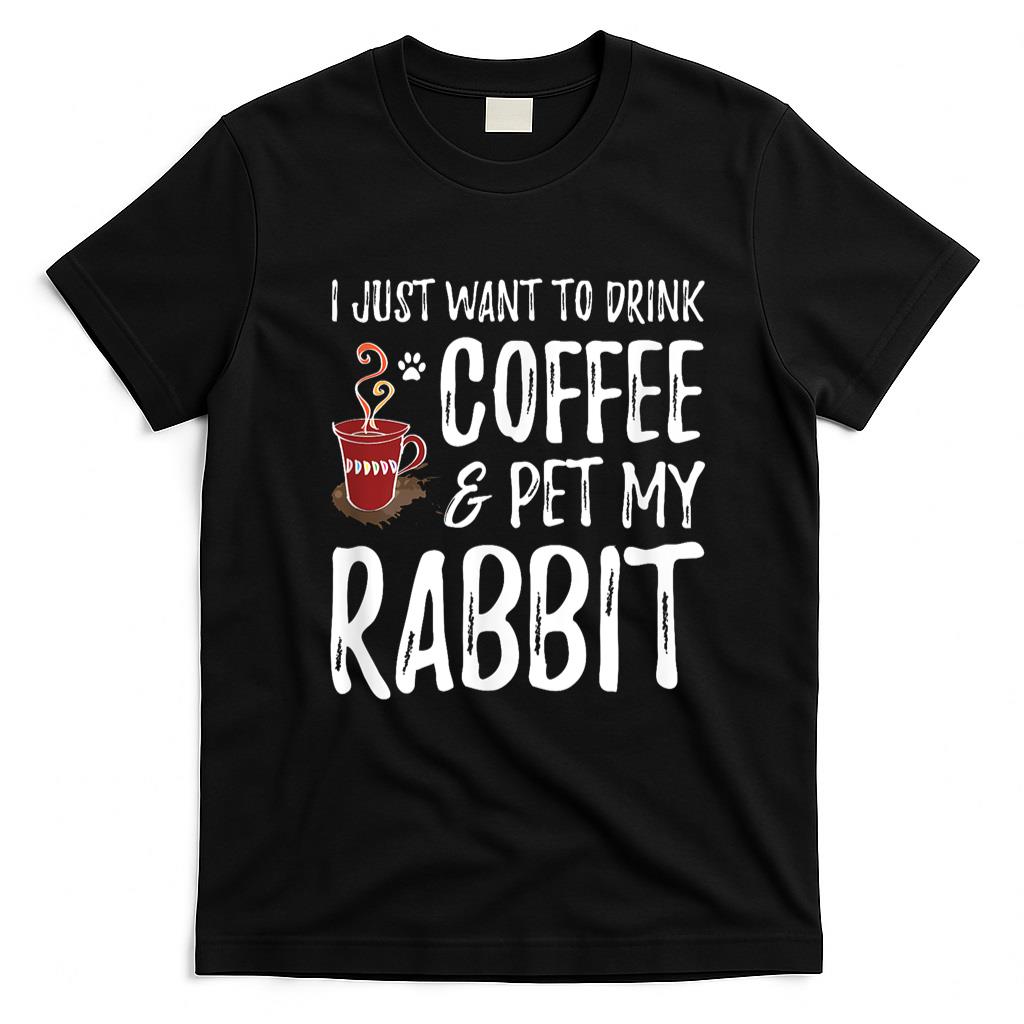Pet Mom Halloween Shirt - Rabbit Lover Coffee T-Shirt Funny Bunny Mom Gift T-Shirt
